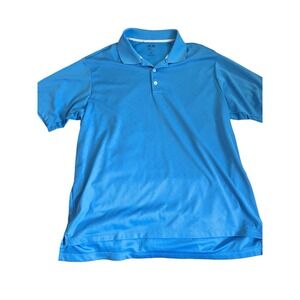 Adidas ClimaCool Blue Short Sleeve Golf Polo Shirt Size XL‎